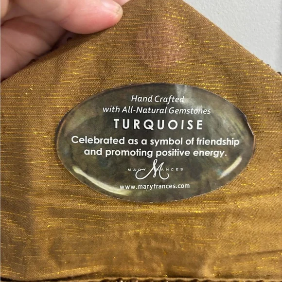 NWT Mary Frances Gold and Brown Handcrafted Gemstone Beaded Handbag - Picture 6 of 15